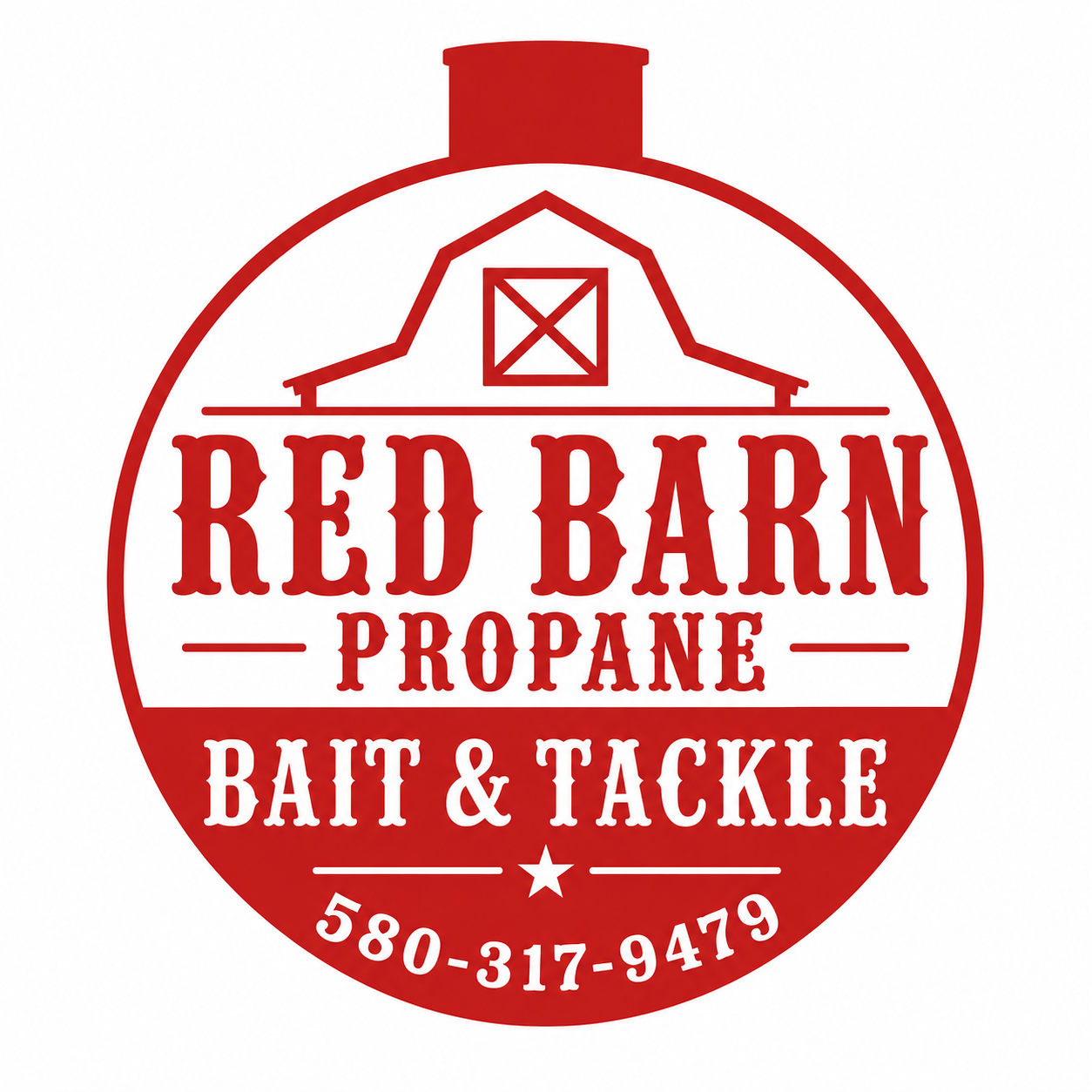 Red Barn Propane Bait and Tackle logo